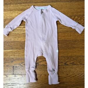 LouLou Lollipop Mauve Waffled Sleeper Size 0-3 Months